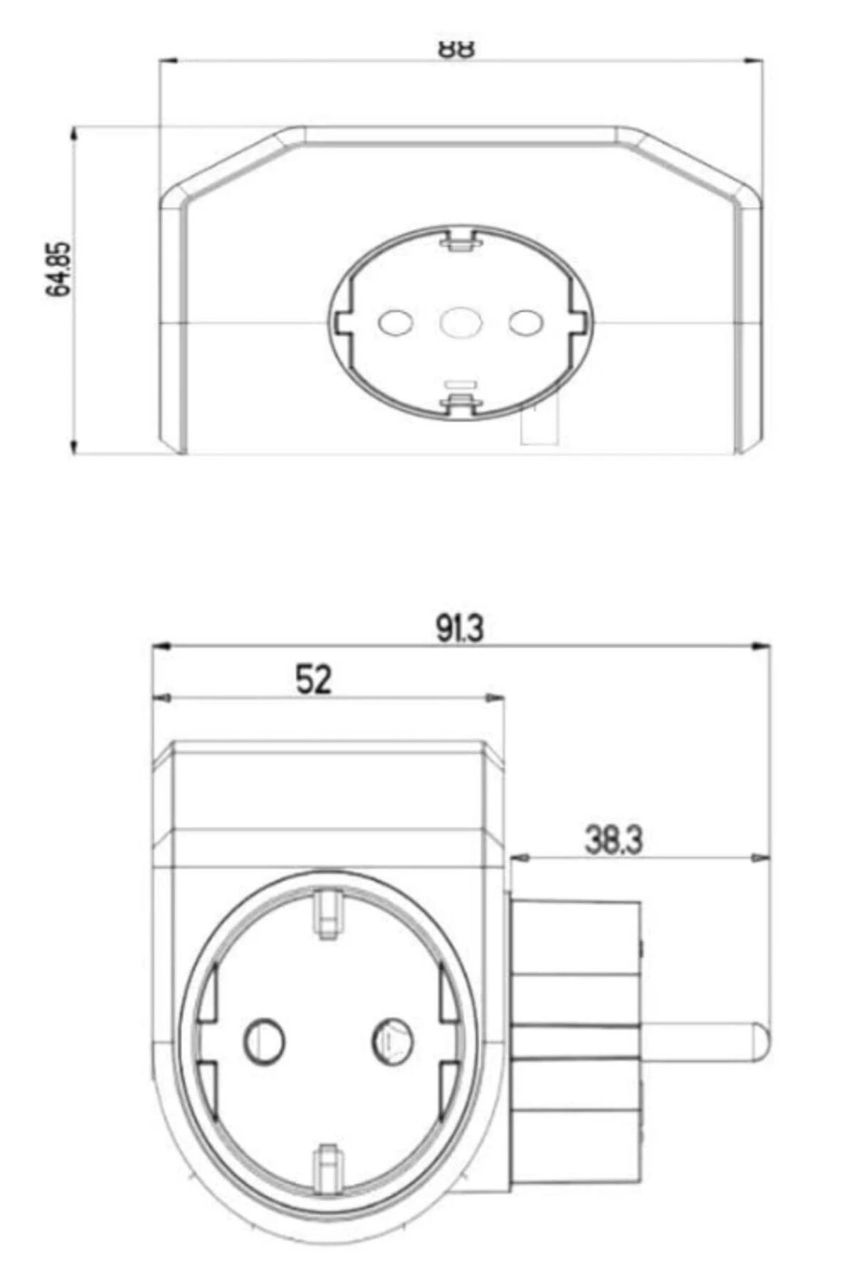 Viko Yonca Plus Üçlü Topraklı Priz Gri